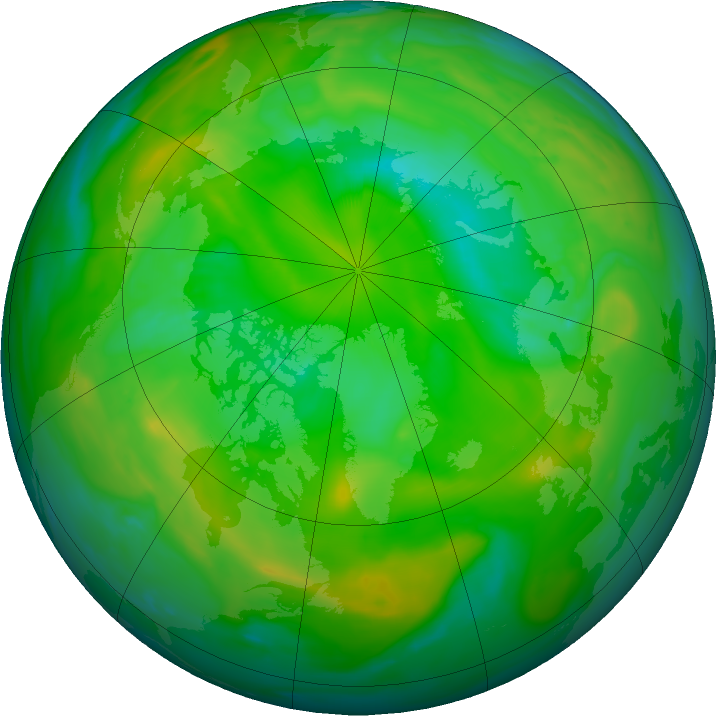 Arctic ozone map for 05 July 2016